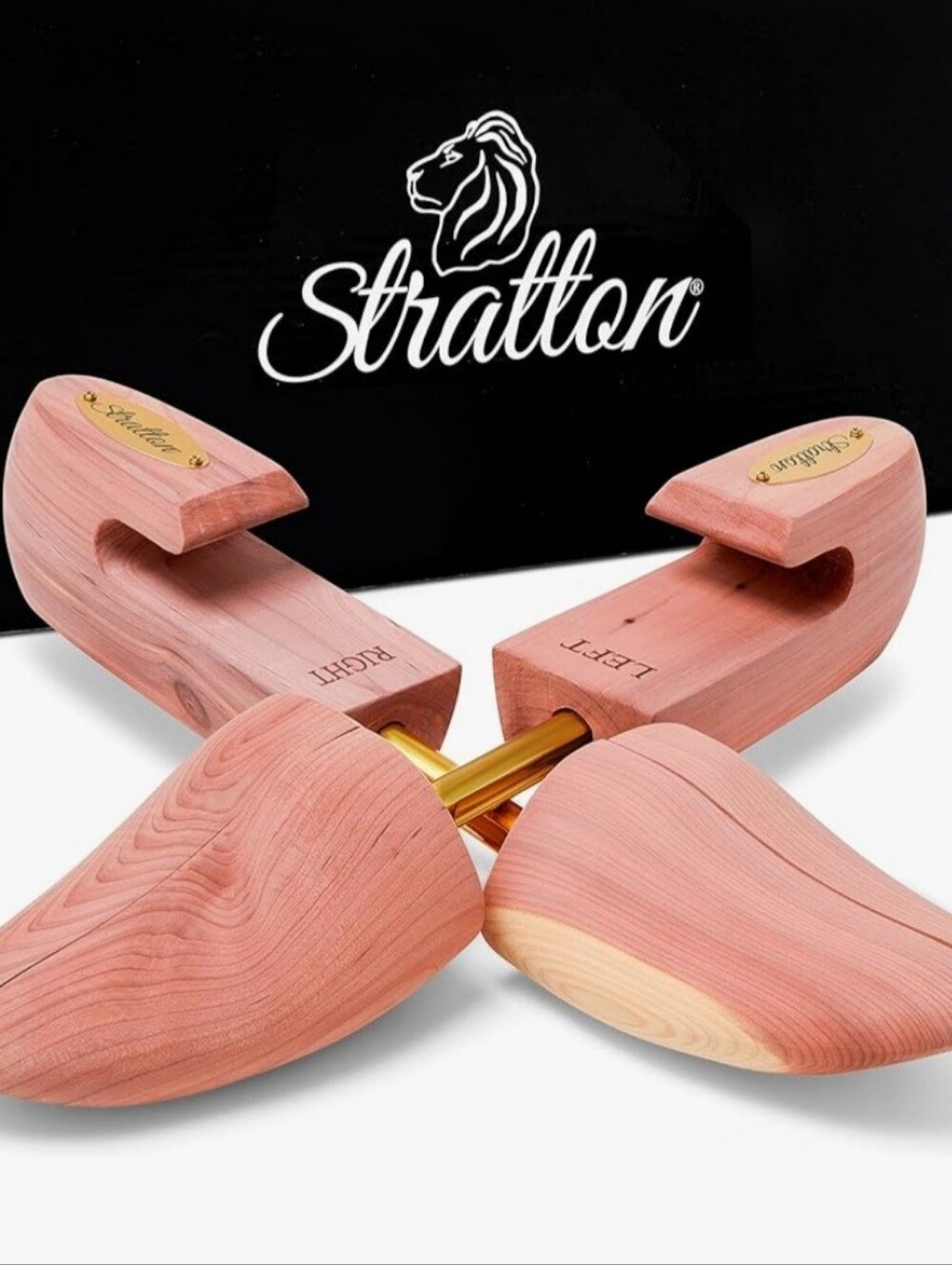 Stratton Premium Adjustable Men's Cedar Shoe Trees  Natural Brown XL 11.5 - 13.5